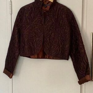 Elegant Brown Cropped Jacket
